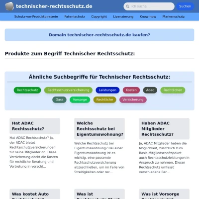 Screenshot technischer-rechtsschutz.de