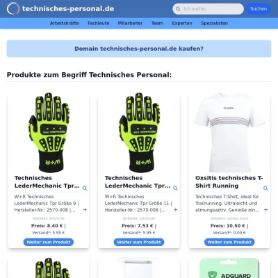 Screenshot technisches-personal.de