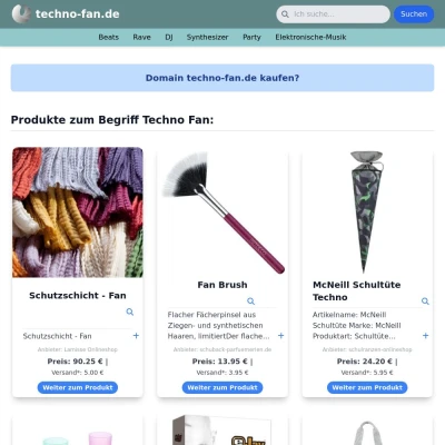 Screenshot techno-fan.de