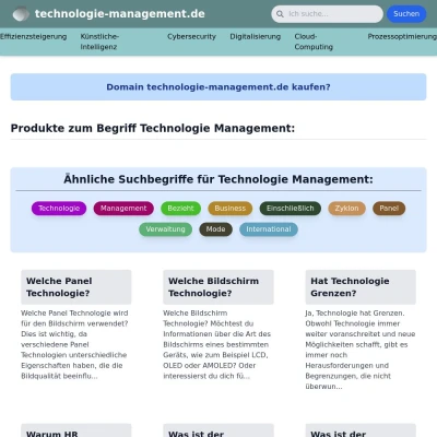 Screenshot technologie-management.de