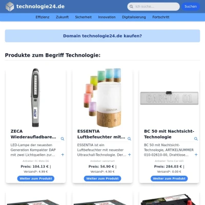 Screenshot technologie24.de