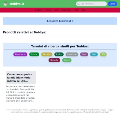 Screenshot teddys.it