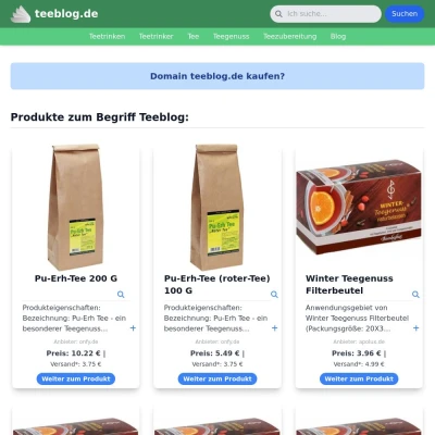 Screenshot teeblog.de