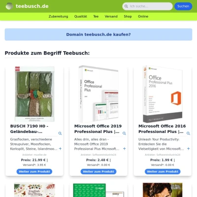 Screenshot teebusch.de