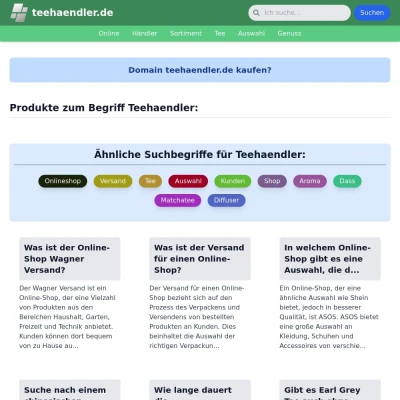 Screenshot teehaendler.de