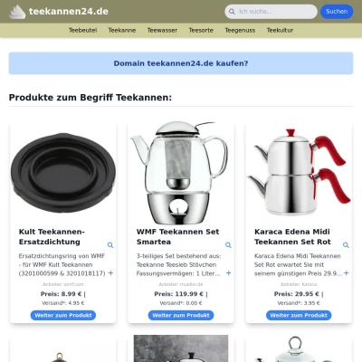 Screenshot teekannen24.de