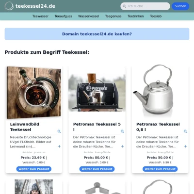 Screenshot teekessel24.de