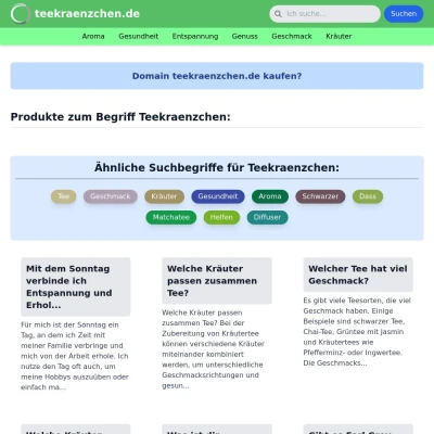 Screenshot teekraenzchen.de