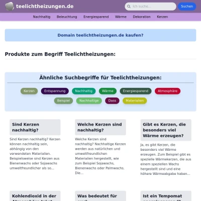 Screenshot teelichtheizungen.de