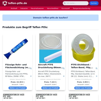 Screenshot teflon-ptfe.de