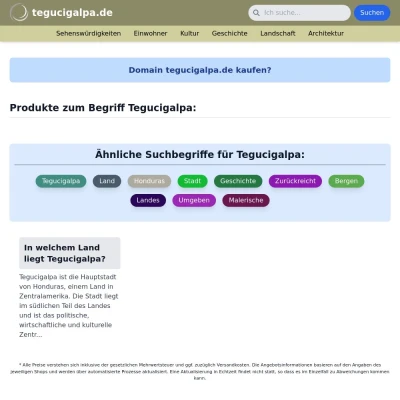 Screenshot tegucigalpa.de