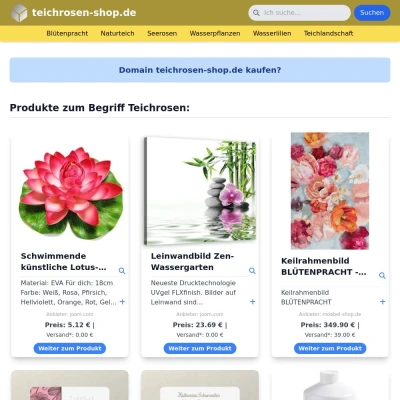 Screenshot teichrosen-shop.de