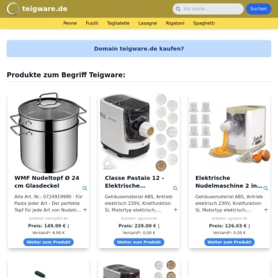Screenshot teigware.de
