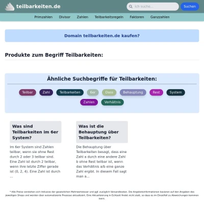 Screenshot teilbarkeiten.de