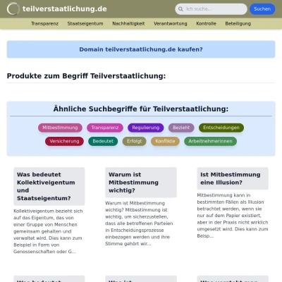 Screenshot teilverstaatlichung.de