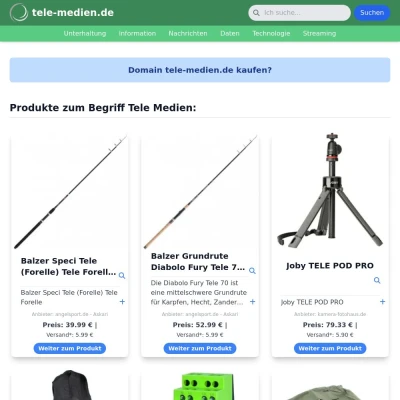 Screenshot tele-medien.de