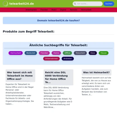 Screenshot telearbeit24.de