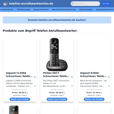 Screenshot telefon-anrufbeantworter.de