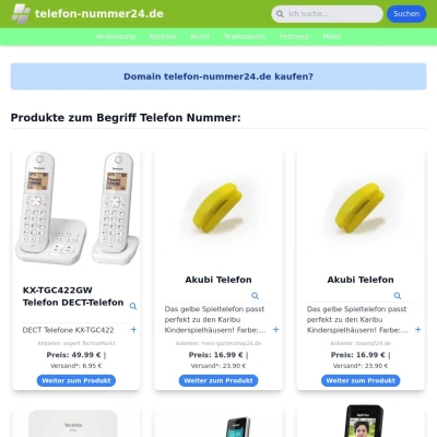 Screenshot telefon-nummer24.de