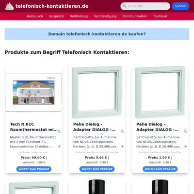 Screenshot telefonisch-kontaktieren.de