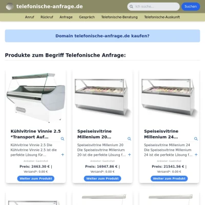 Screenshot telefonische-anfrage.de