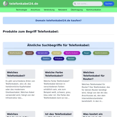 Screenshot telefonkabel24.de