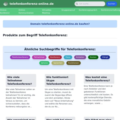 Screenshot telefonkonferenz-online.de