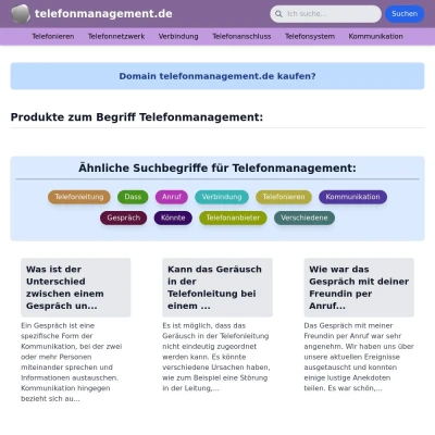 Screenshot telefonmanagement.de