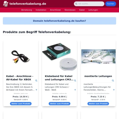 Screenshot telefonverkabelung.de