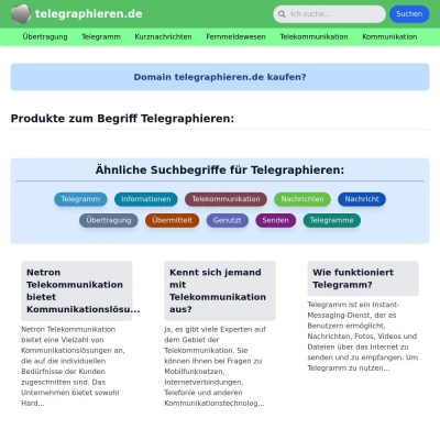 Screenshot telegraphieren.de