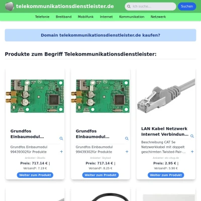 Screenshot telekommunikationsdienstleister.de