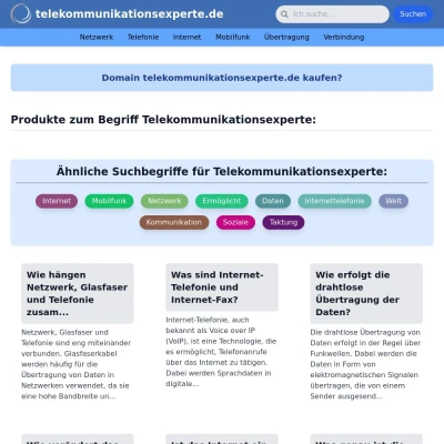 Screenshot telekommunikationsexperte.de