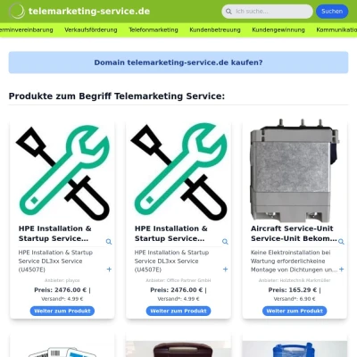 Screenshot telemarketing-service.de