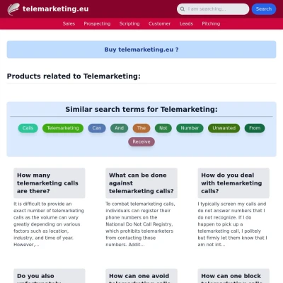 Screenshot telemarketing.eu