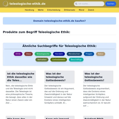 Screenshot teleologische-ethik.de