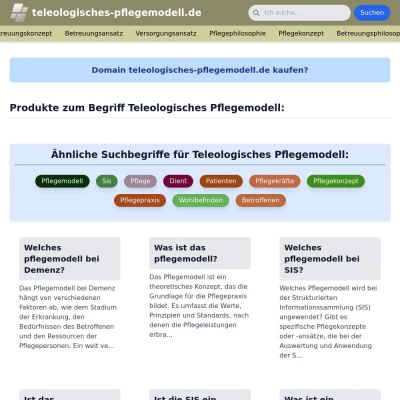 Screenshot teleologisches-pflegemodell.de