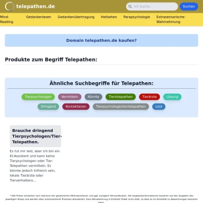 Screenshot telepathen.de