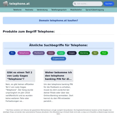 Screenshot telephone.at