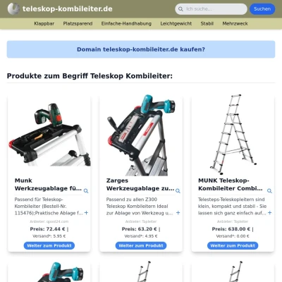 Screenshot teleskop-kombileiter.de