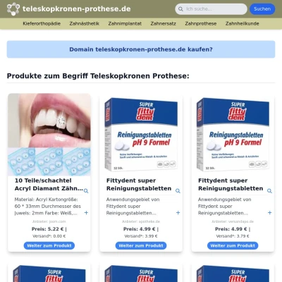 Screenshot teleskopkronen-prothese.de