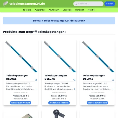 Screenshot teleskopstangen24.de