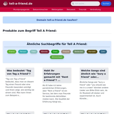 Screenshot tell-a-friend.de
