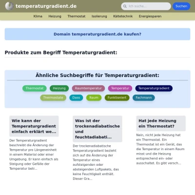 Screenshot temperaturgradient.de