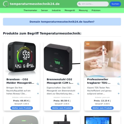 Screenshot temperaturmesstechnik24.de