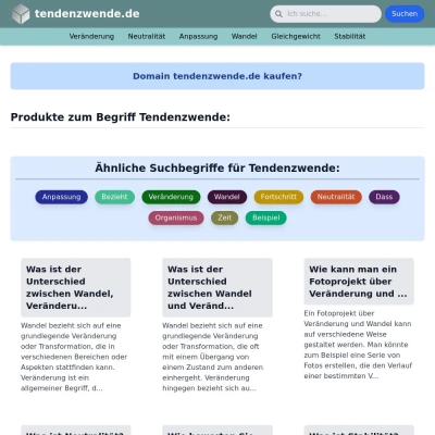 Screenshot tendenzwende.de