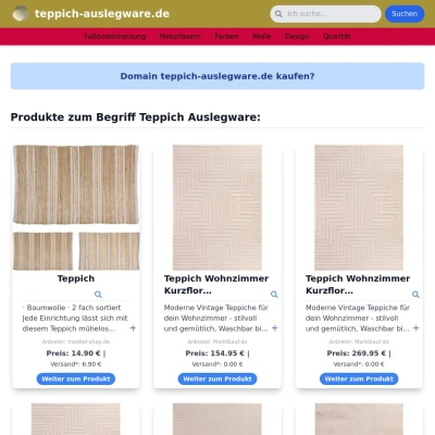 Screenshot teppich-auslegware.de