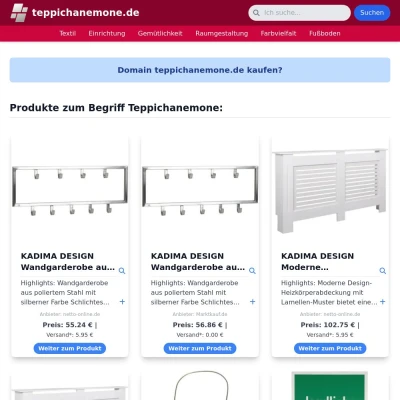 Screenshot teppichanemone.de