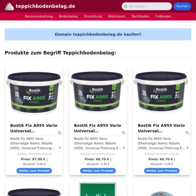 Screenshot teppichbodenbelag.de