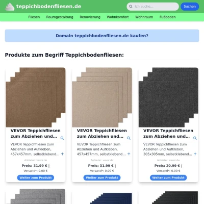 Screenshot teppichbodenfliesen.de