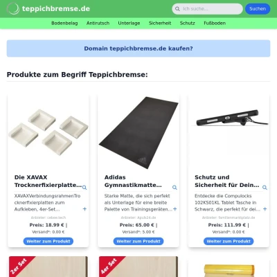 Screenshot teppichbremse.de